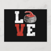 親愛カーラー愛好家の冬の氷 ポストカード (正面)