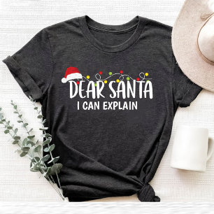 親愛クリスマスの家族を説明すおもしろいるサンタ Tシャツ