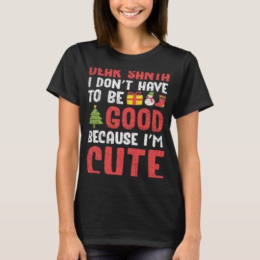 親愛サンタいい子じゃなくてカワイナフ Tシャツ (正面)