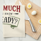 親愛サンタがクリスマスおもしろい引用文 キッチンタオル (四つ折り)