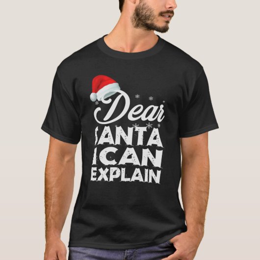 親愛サンタが説明できるおもしろい Tシャツ (正面)