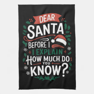 親愛サンタさんお前の知り合い キッチンタオル