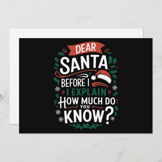 親愛サンタさんお前の知り合い シーズンカード (正面/裏面)