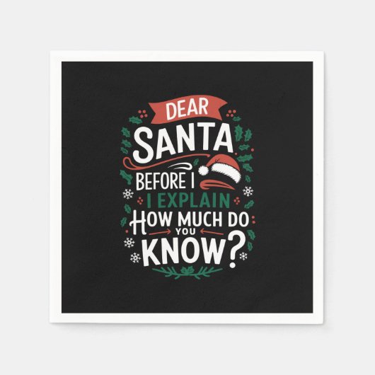 親愛サンタさんお前の知り合い スタンダードカクテルナプキン (正面)