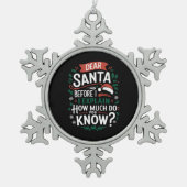 親愛サンタさんお前の知り合い スノーフレークピューターオーナメント (正面)