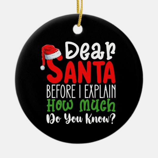 親愛サンタさんお前の知り合い セラミックオーナメント (正面)