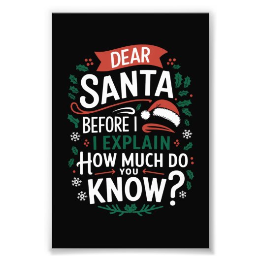 親愛サンタさんお前の知り合い フォトプリント            (正面)