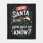 親愛サンタさんお前の知り合い フリースブランケット (正面)