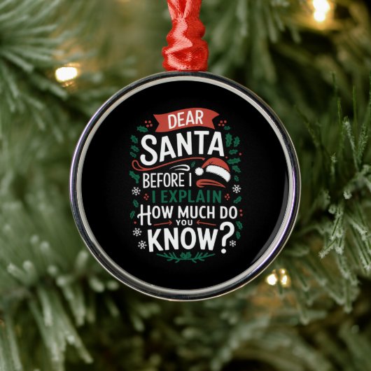 親愛サンタさんお前の知り合い メタルオーナメント (ツリー)