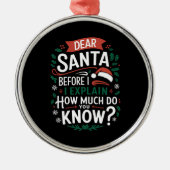 親愛サンタさんお前の知り合い メタルオーナメント (正面)