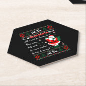 親愛サンタさんお金の醜いクリスマス ペーパーコースター (アングル)