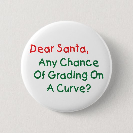 親愛サンタさん？クリスマス手紙サンタ 缶バッジ (正面)