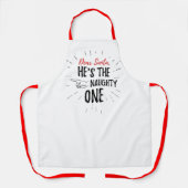 親愛サンタは一ついけなのクリスマスおもしろい エプロン (正面)