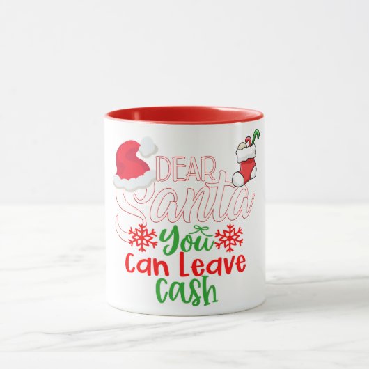 親愛サンタは金離れで マグカップ (中央)