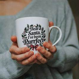 親愛サンタクおもしろいリスマス猫好きマグカップ ツートーンマグカップ