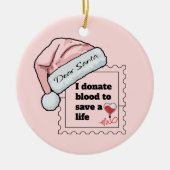 親愛サンタクロースパーソナライズされたマス セラミックオーナメント (正面)