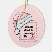 親愛サンタクロースパーソナライズされたマス セラミックオーナメント (左)