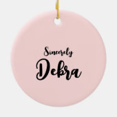 親愛サンタクロースパーソナライズされたマス セラミックオーナメント (裏面)