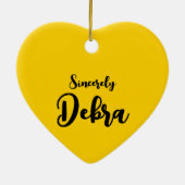 親愛サンタクロースパーソナライズされたマス セラミックオーナメント (裏面)