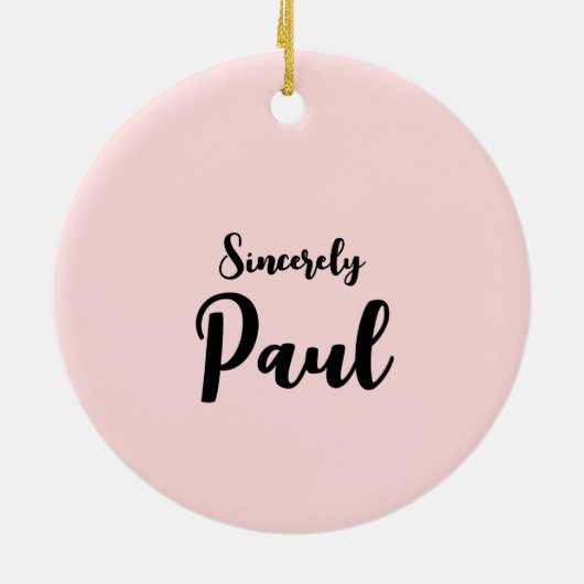 親愛サンタクロースパーソナライズされたマス セラミックオーナメント (裏面)