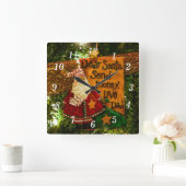 親愛サンタセンドマネーウォール時計 スクエア壁時計 (ホーム)