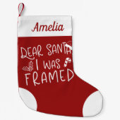 親愛サンタIは可愛い赤に囲まおもしろいれた スモールクリスマスストッキング (正面)