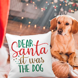 親愛サンタIt犬グリッタースクリプトフェスティバル クッション