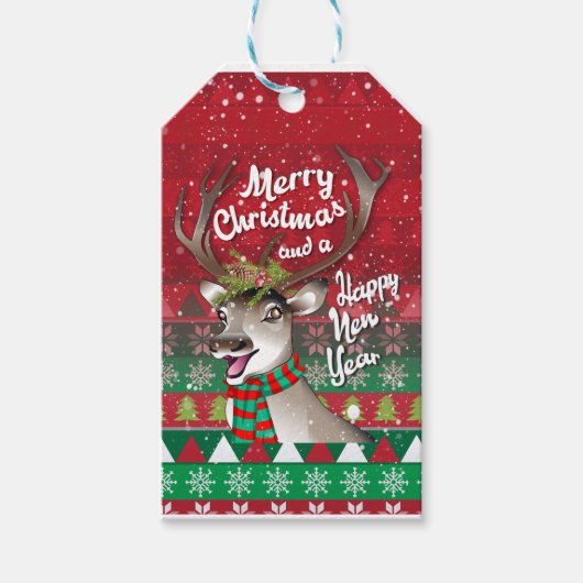 親愛トナカイ – Merry Christmas and happy NewYear ギフトタグ (正面)