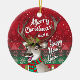 親愛トナカイ – Merry Christmas and happy NewYear セラミックオーナメント