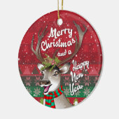 親愛トナカイ – Merry Christmas and happy NewYear セラミックオーナメント (左)