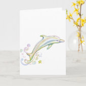 親愛ドルフィン カード (黄色い花)