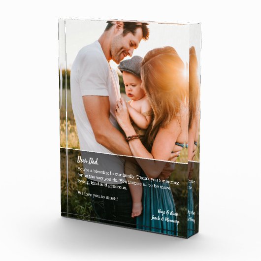 親愛パパカスタムフォトメッセージKeepsake フォトブロック (右)