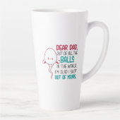 親愛パパ、世界のボールのうち カフェラテマグ (右)