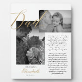 親愛パパ |金ゴールドパパス結婚クリプトのメッセージ写真 フォトプラーク (正面)