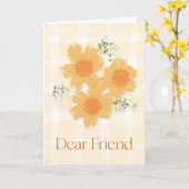 親愛フレンド考えズ・オブ・ユー悔やみや弔慰 カード (黄色い花)