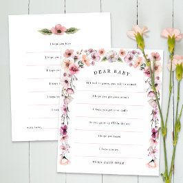 親愛ベビーウィッシュワイルドフラワーカード – ほこりっぽいピンク色の花