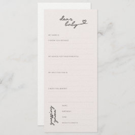 親愛ベビー – 赤ちゃんシャワー希望+予測カード 招待状