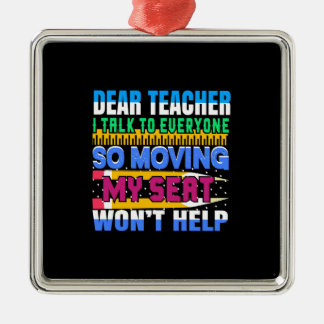 親愛先生みんなと話して席を移す メタルオーナメント