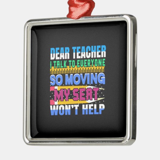 親愛先生みんなと話して席を移す メタルオーナメント (左)