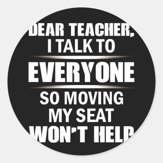 親愛先生みんなと話して席を移す ラウンドシール (正面)