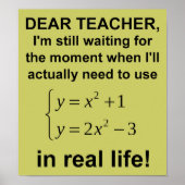 親愛先生実在生活数学ポスタおもしろいー ポスター (正面)