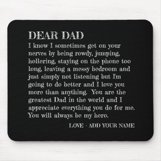 親愛娘おもしろいからのパパカスタマイズ書 マウスパッド (正面)