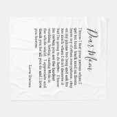 親愛子どものお母さ10代のんラブレターパーソナライズされた  フリースブランケット (正面(横))