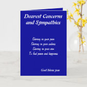 親愛懸念と悔やみや弔慰のグリーティングカード カード (黄色い花)