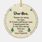 親愛母さ感謝していん セラミックオーナメント (正面)