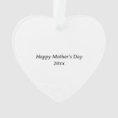 親愛母の心のこもったメモ オーナメント (裏面)