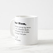 親愛母感謝していは私のユーモアおもしろいだ コーヒーマグカップ (正面左)