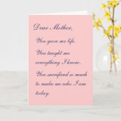 親愛母 カード (黄色い花)