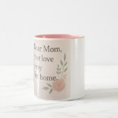 親愛母 – フローラマグとハートフェルト引用文 | 新規M ツートーンマグカップ (中央)