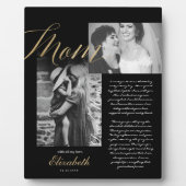 親愛母 |金ゴールドMom Script結婚のメッセージ写真 フォトプラーク (正面)